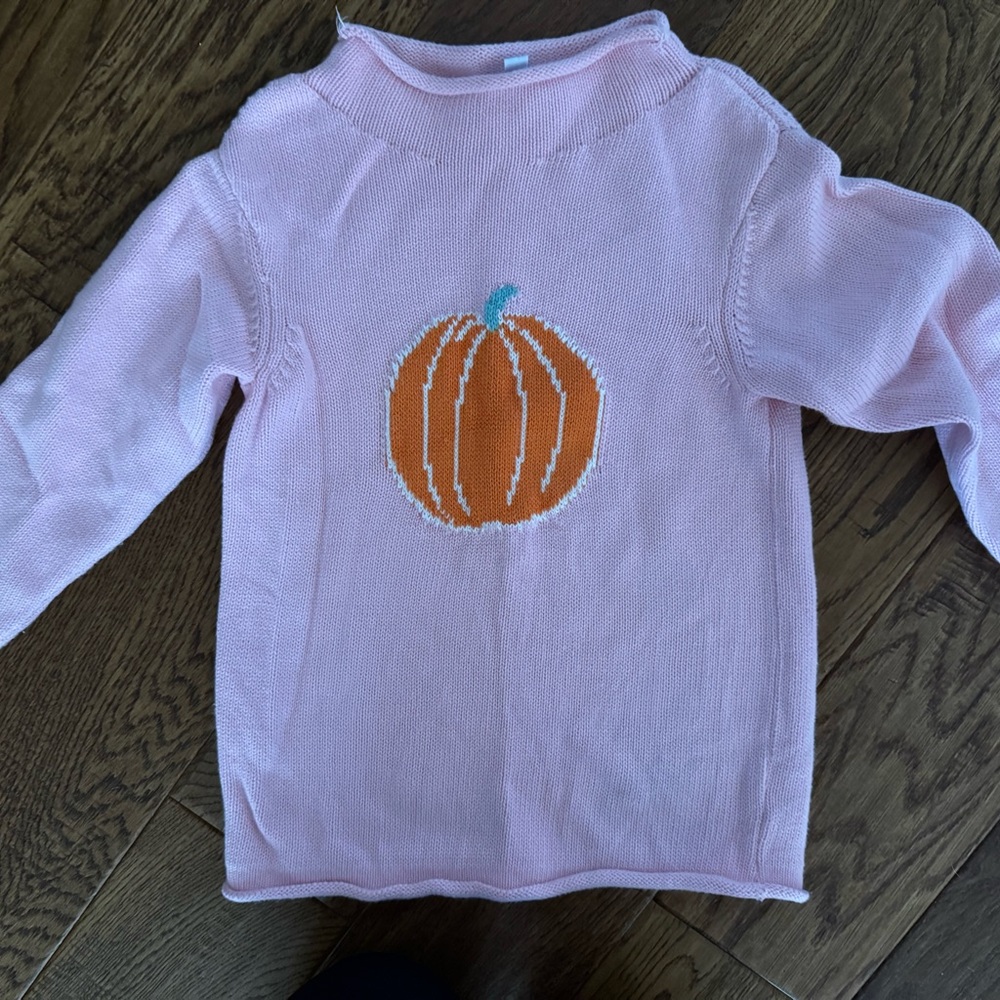 The Beaufort Bonnet Company Pink and Orange Pumpkin Sweater